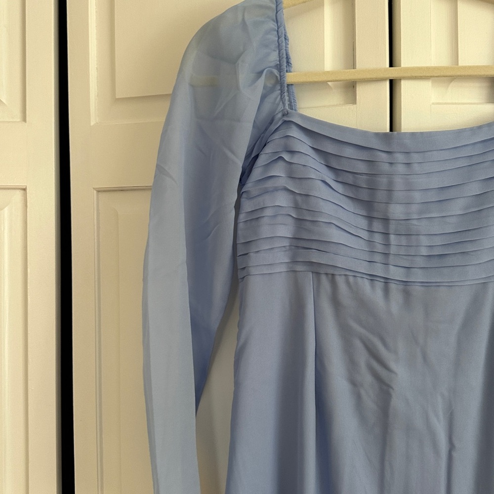Abercrombie & Fitch Light Blue Long Sleeve Dress - Picture 2 of 4